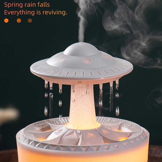 2-in-1 Oil Diffuser and Humidifier (350ml) β UFO Raindrop Design